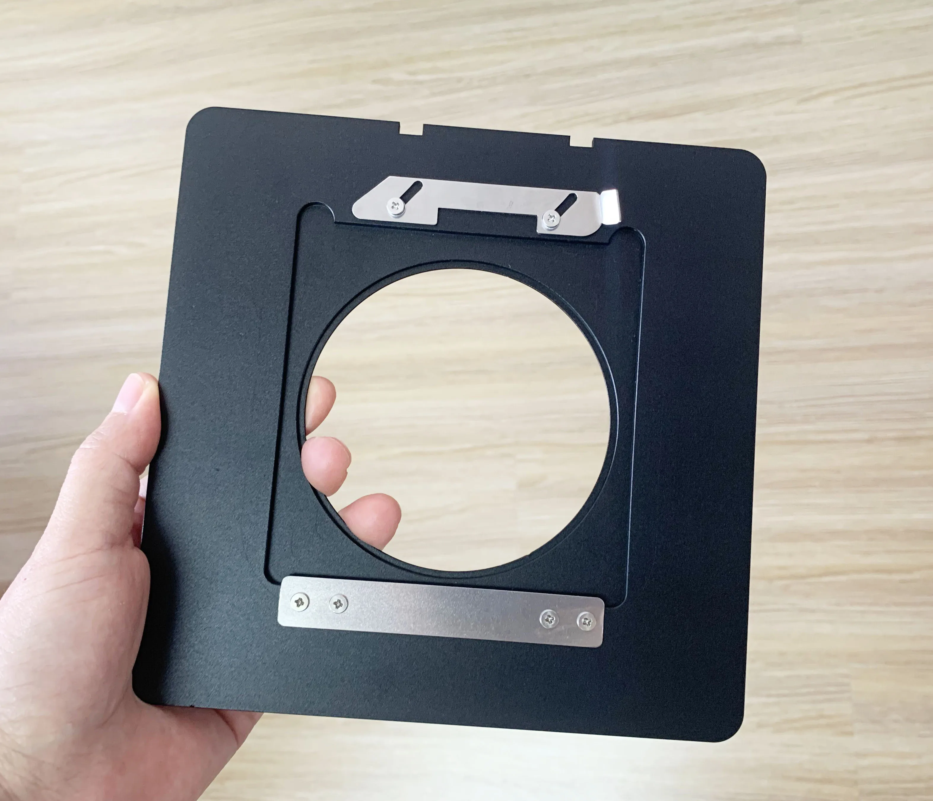 metal-lens-board-adapter-for-cambo-163x163mm-to-4x5-linhof-technika-large-format-to-96x99mm