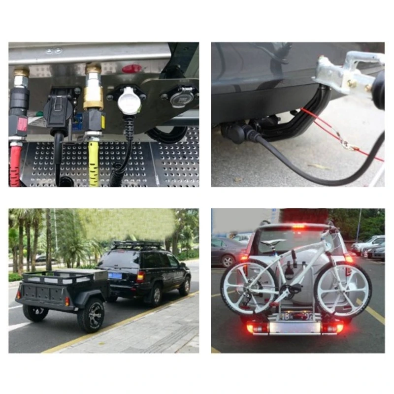 7Pin Truck Trailer Light Board Extension Cable Connector Adaptor Cable Socket Wire Part Cable Circuit Socket Plug