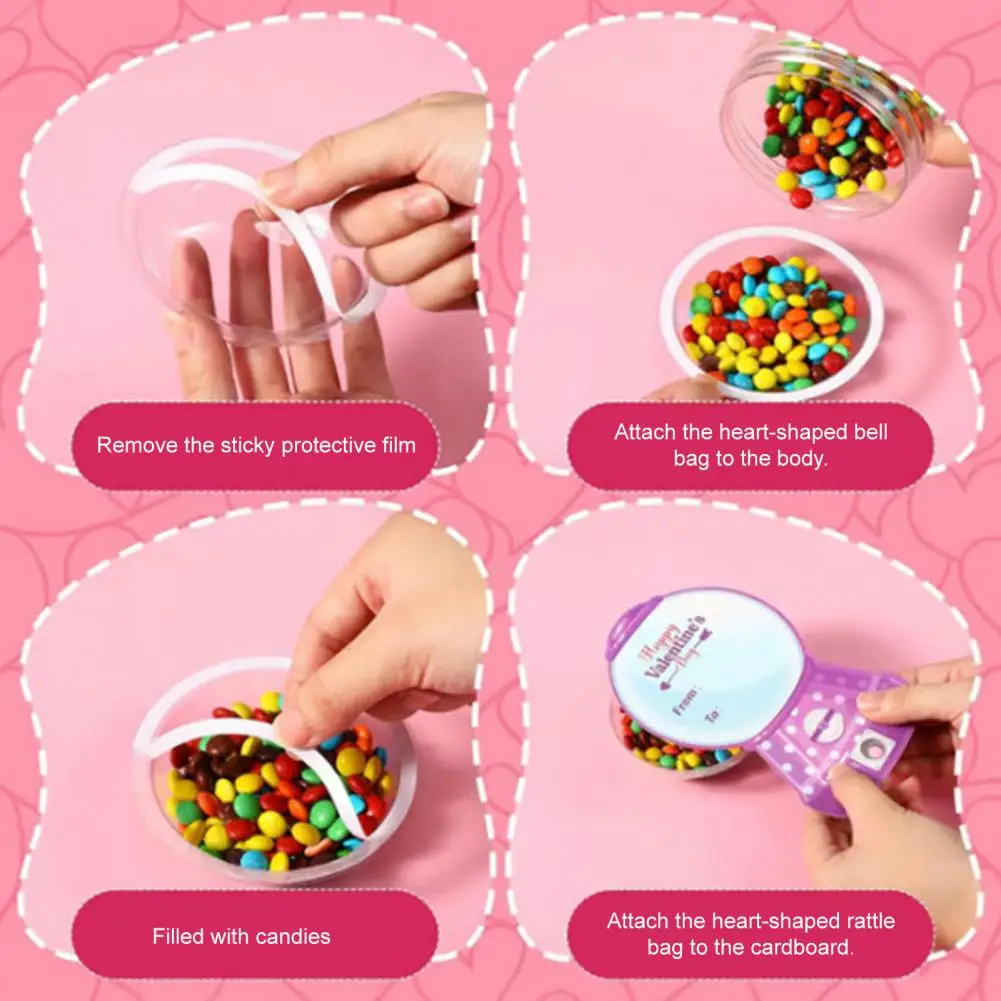 Pop-up Gumball Machine Card Diy Candy Cards Set with Pop-up Gumball Machines Valentine's Day Craft Treats for Kids Couples