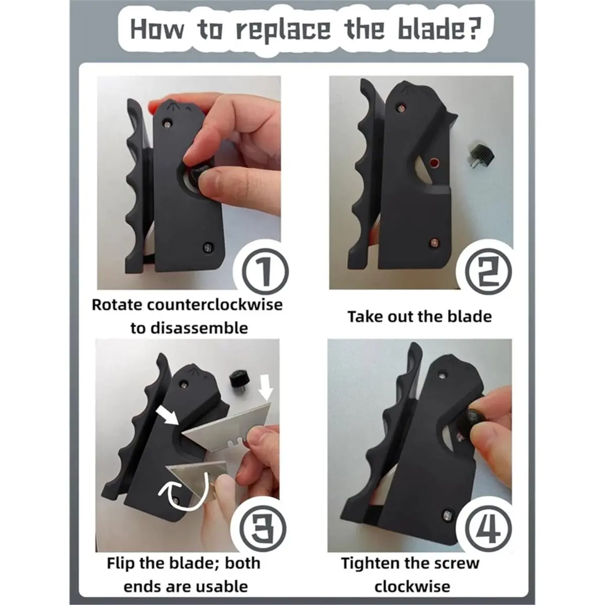 Cardboard Cutter for Cat Scratchers,Includes 10 Blades,Non 3D Printed for Cat Lovers(Black, Non-3D Printed)