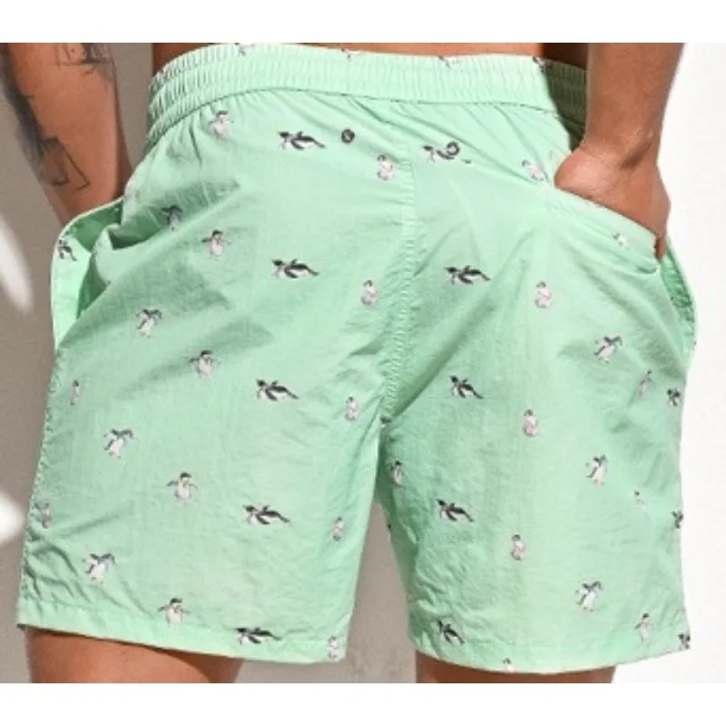 

Wholesale, Men's Casual Beach Shorts Summer Swimming Trunks Anti-light Lined Three-Point Home (B3110)