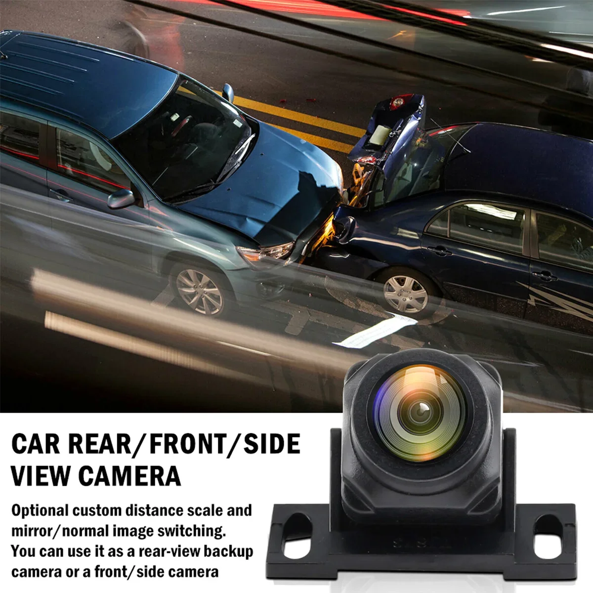 Car Backup Camera Rear View Camera 1080P Clear Anti-Interference 170 Degree Wide Angle Adjustable Vehicle Small Reversing Camera