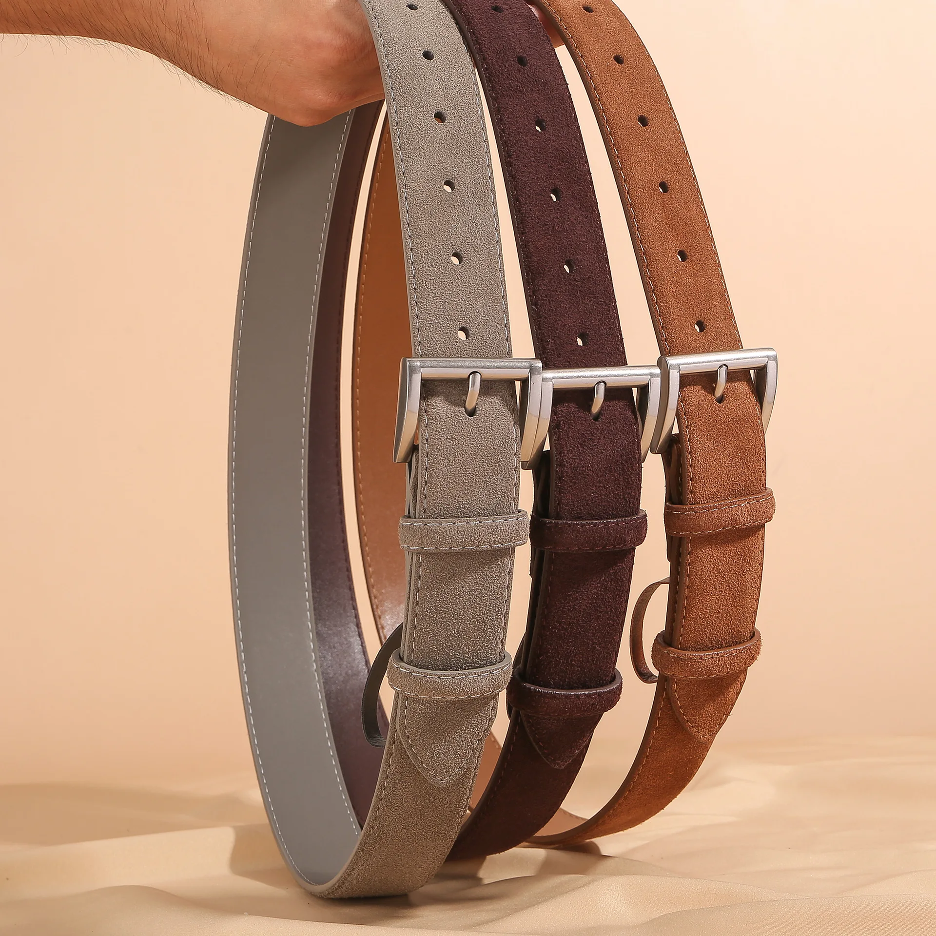 Women's Wide Belt, Faux Suede with Genuine Leather, Versatile Waist Cincher for Suits, Coats and Jackets