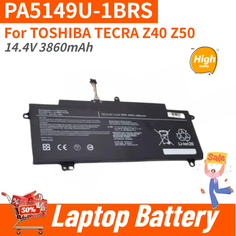 

PA5149U-1BRS High Quality Laptop Battery 14.4V 3860mAh For TOSHIBA TECRA Z40 Z50 Brand New Replacement Battery