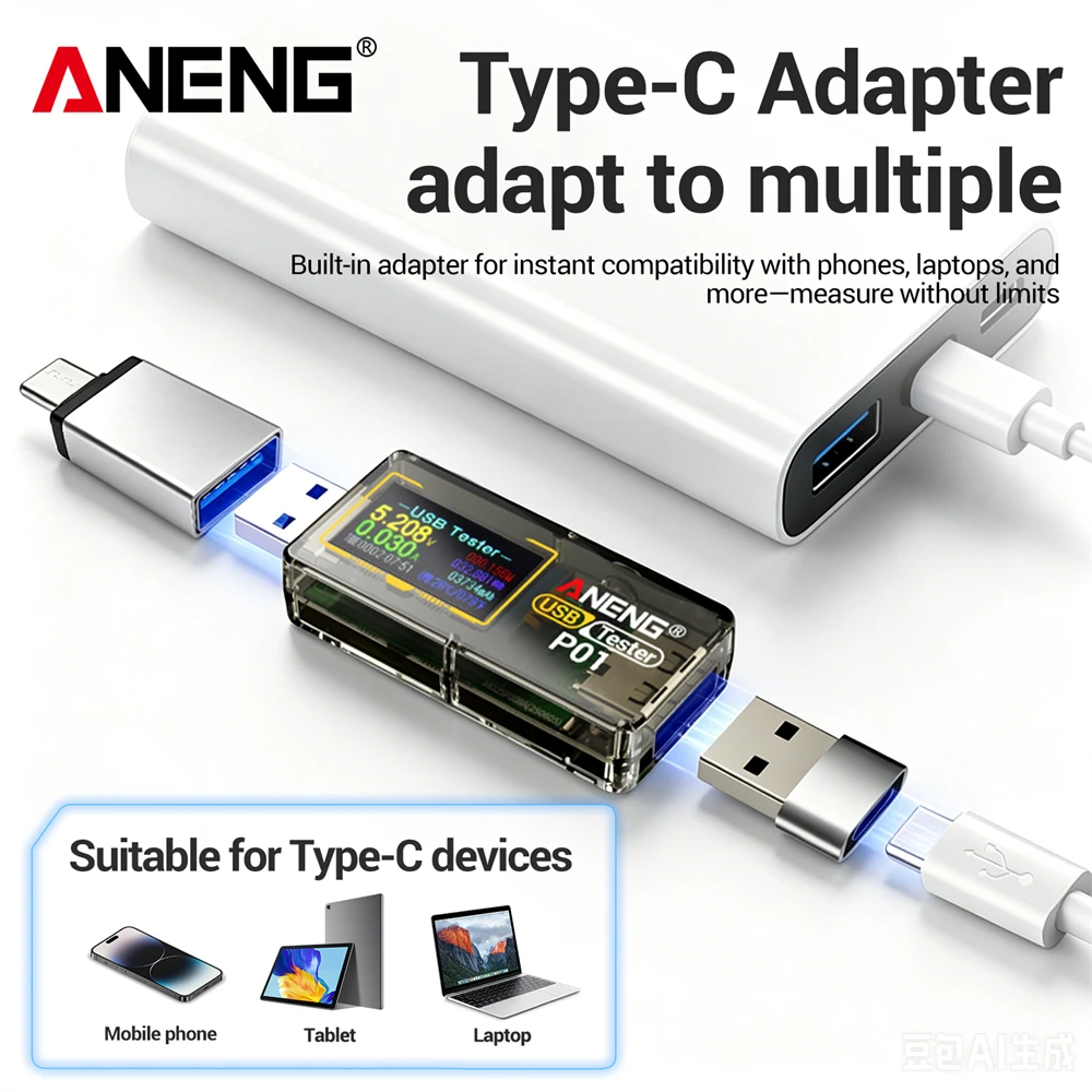 ANENG P01 USB Tester Voltmeter - Logic Analyzer Usb ulasan dan harga
