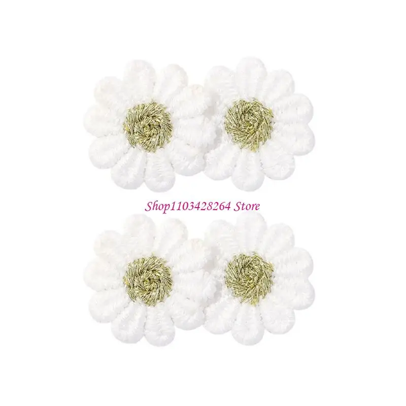 

2pcs Child Hair Barrettes Fabric Hair Slide Infant Hair Pin Pretty Flower Hair Clip Fabric Hairgrip for Girls