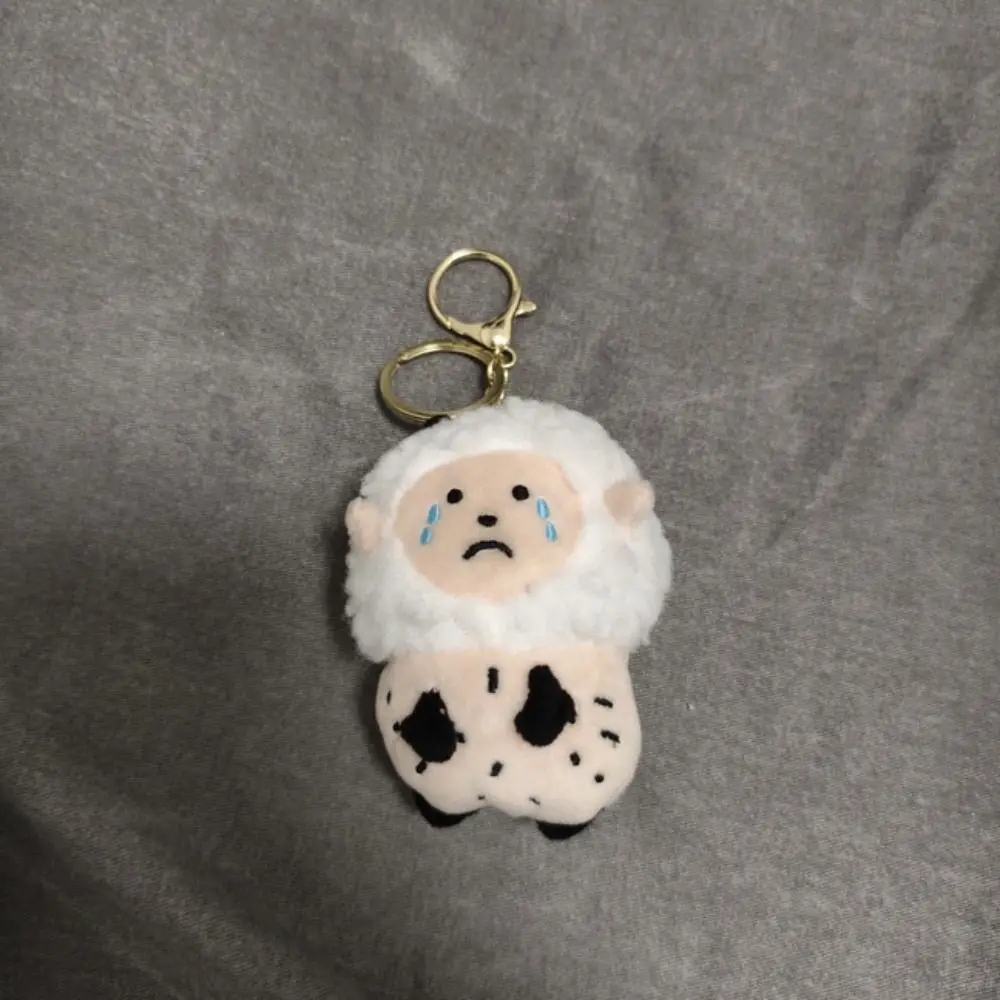 Handbag Charm Stuffed Animal Tears Sheep Pendant Cartoon Bag Charm Tears Sheep Doll Keychain Kawaii 10cm Sheep Doll Bag Pendant