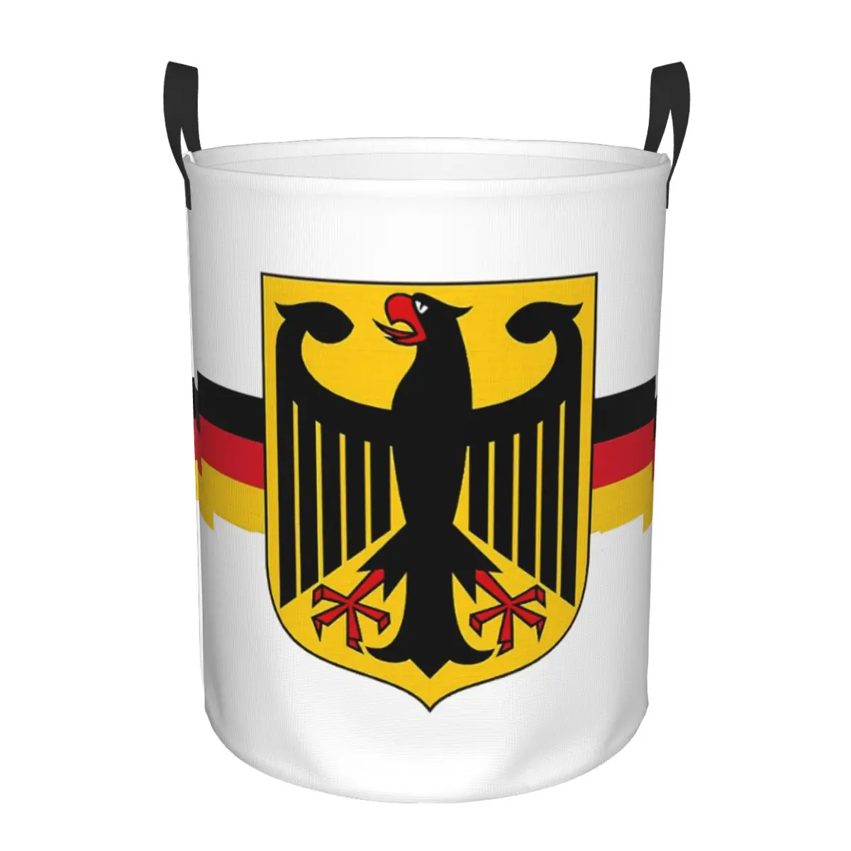 German Eagle On Shield Laundry Basket Collapsible Germany Flag Clothing Hamper Toys Organizer Storage Bins