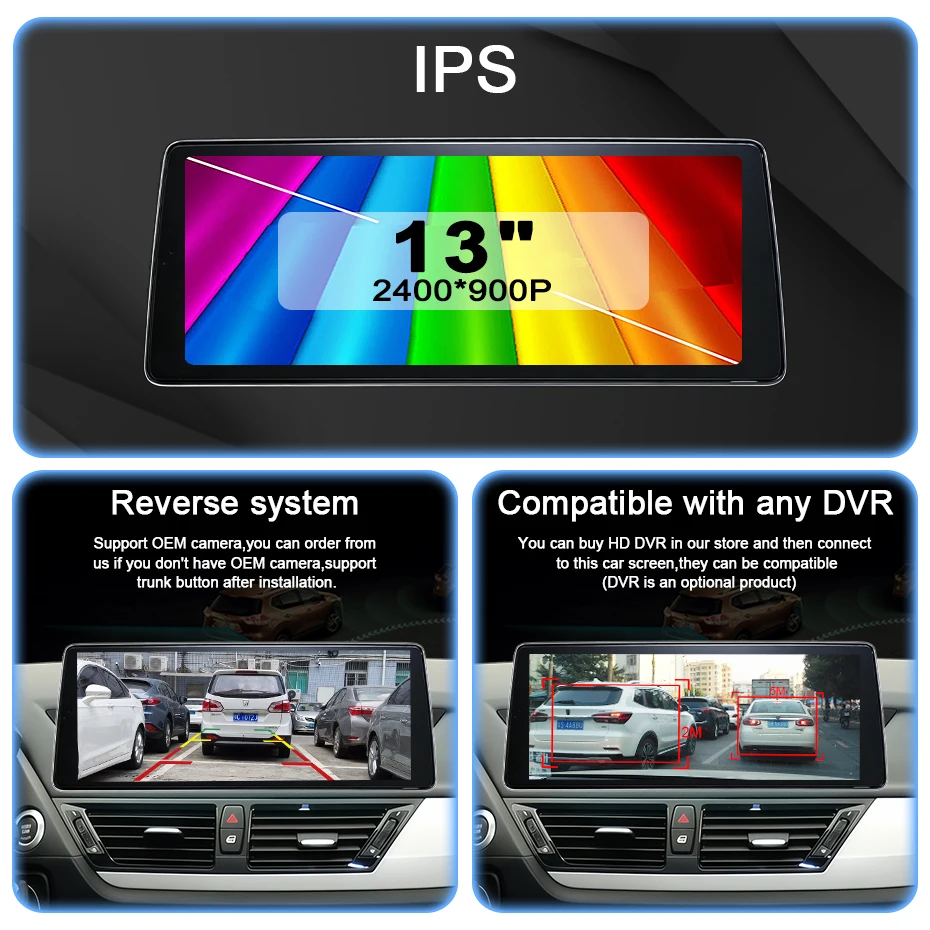 Sistema Linux 2 DIN, Android Auto Inalámbrico, Radio para Auto con Pantalla Táctil de 13 Pulgadas, Estéreo para BMW X1 E84 2009-2015 CIC iDrive, Bluetooth, Autoradio, Navegación, Airplay, Autolink, Reproductor Multimedia, Unidad Principal, GPS, 4G, BT 7