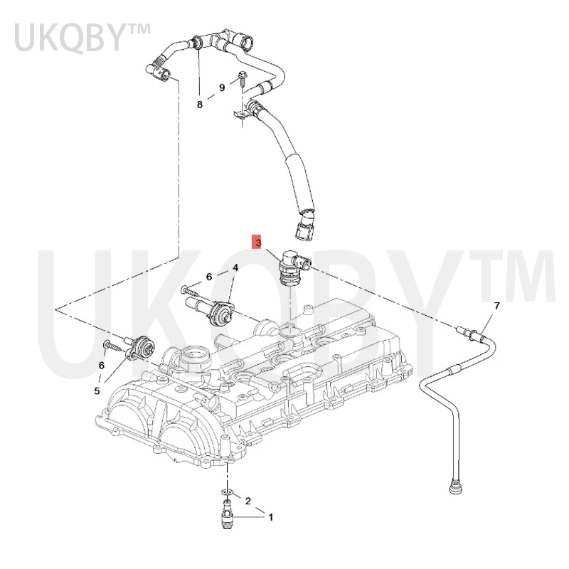 apply Fo rd Valve cover ventilation valve 12663027