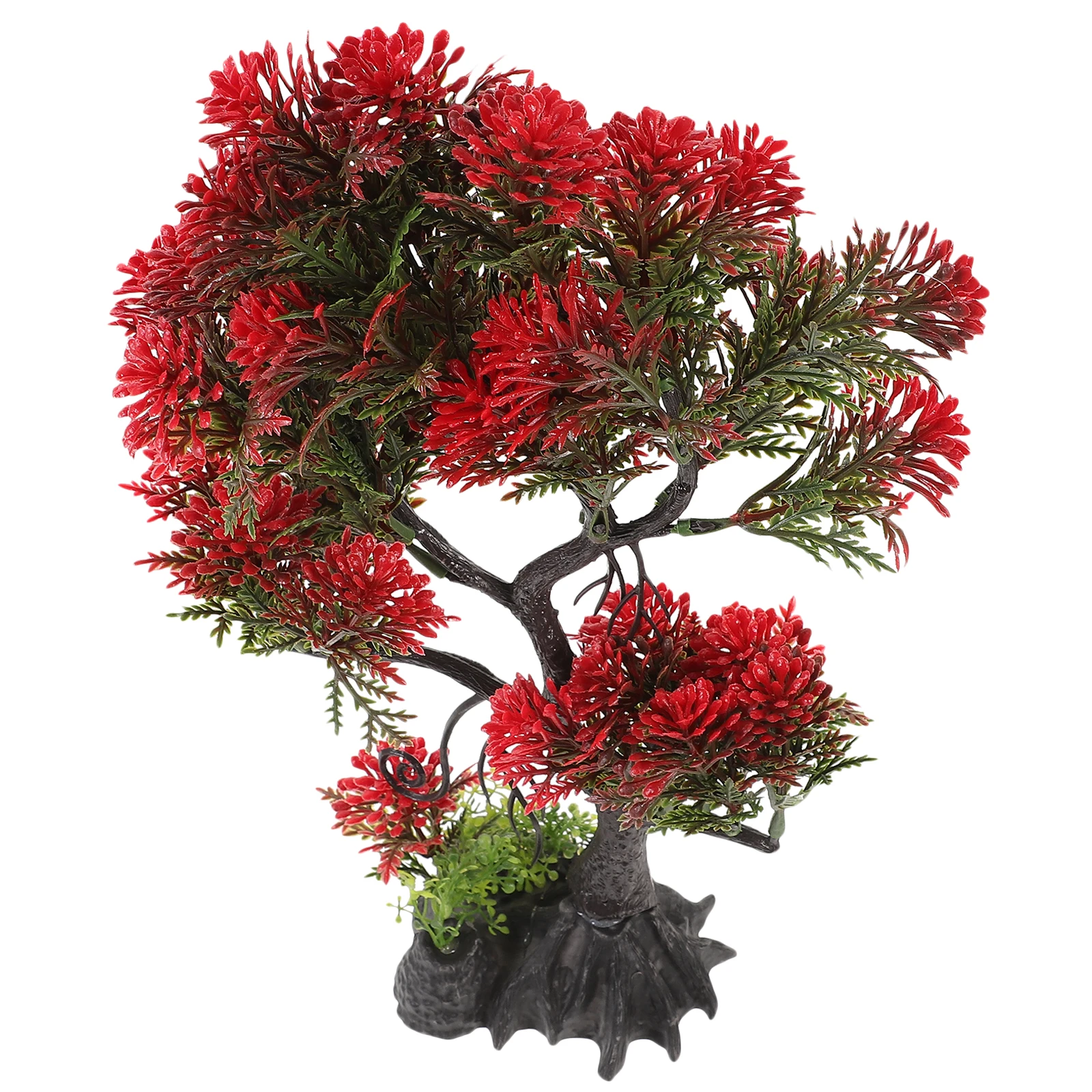 

Simulated Tree Decoration for Aquarium Fish Tank Bonsai Landscaping Plastic Lifelike Ornament Realistic Modeling Home Office