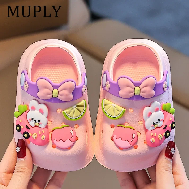 

Summer Children Garden Clogs Shoes Boys&Girls Beach Sandal Kids Lightweight Breathable Cute Cartoon Slip Baby Slippers