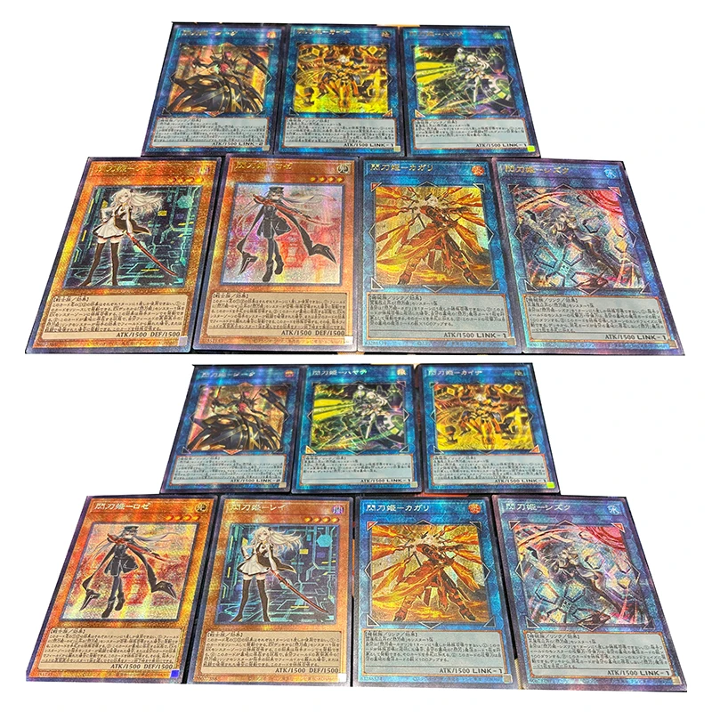 Anime Yu-Gi-Oh DIY ACG Laser Refraction Tabletop Battle Game, Cartas Colecionáveis, Céu, Atacante, Ás Brinquedos Card para Menino, Presente de Aniversário