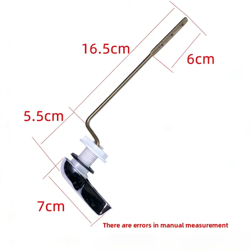 Universal Toilet Tank Flush Lever, Metal Side Mount Handle Replacement, Fits Most Toilets, Bathroom Accessory