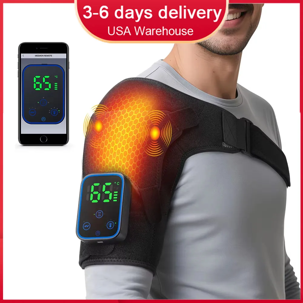 

Электрический подогрев, массаж плеч, колена, съемный наколенник с управлением через приложение, боль в плечах 7, регулируемая температура, IOS/Android