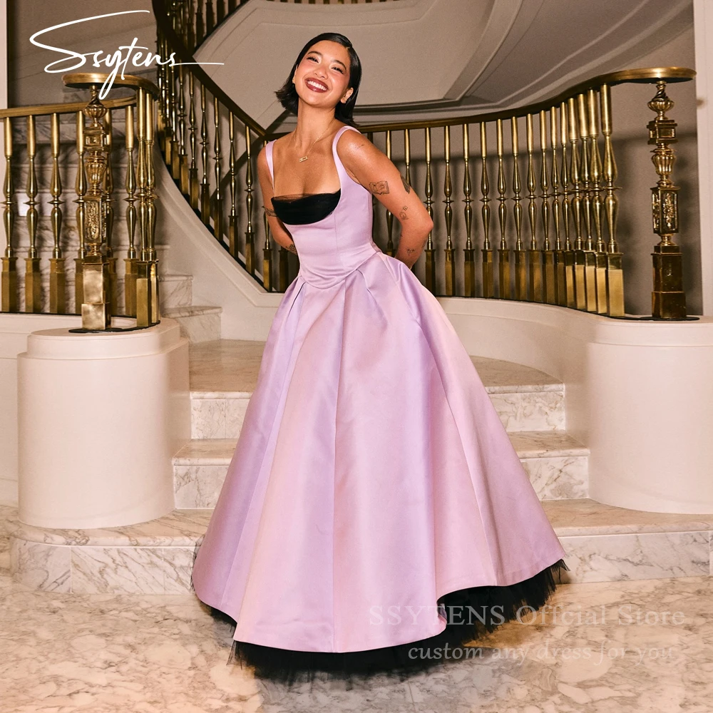 

SSYTENS Customized Purple Evening Dresses Spaghetti Strap Customized vestidos de noiva Floor-length Formal Evening Gowns 2026