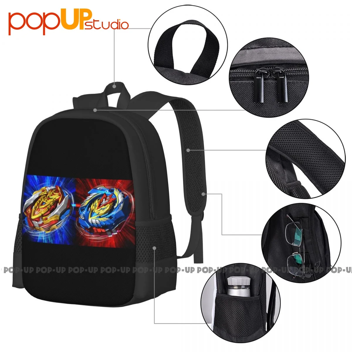 Beyblade Burst Turbo Double Bey Backpack Large Capacity Hot New Style Eco Friendly School Sport Bag