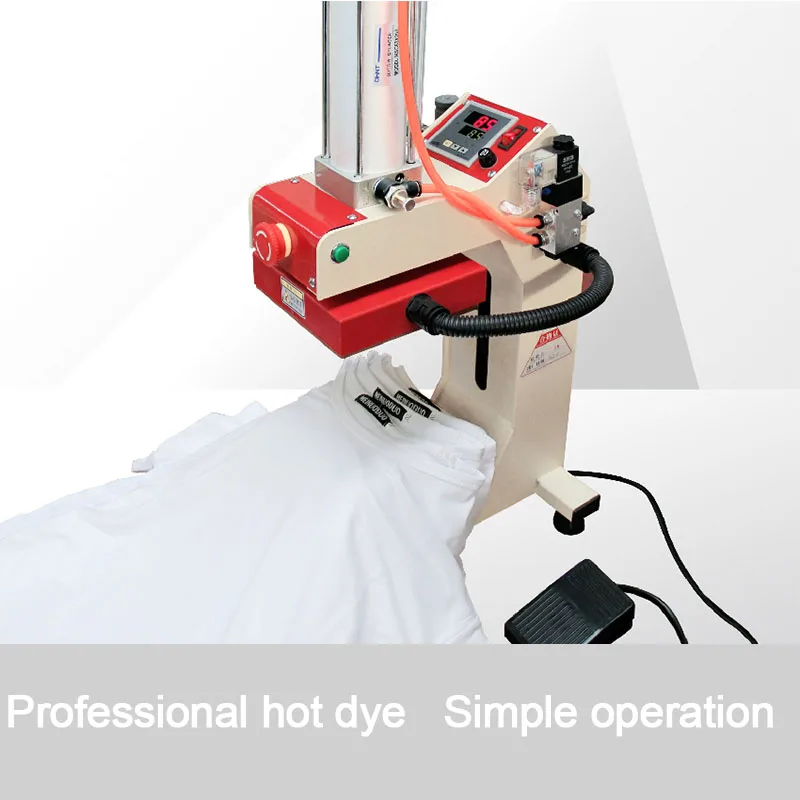 Anti-Discoloration Single Station Hot Labeling Machine Automatic Heat Press Machine 10x10 Pneumatic  Printing Pattern Equipment