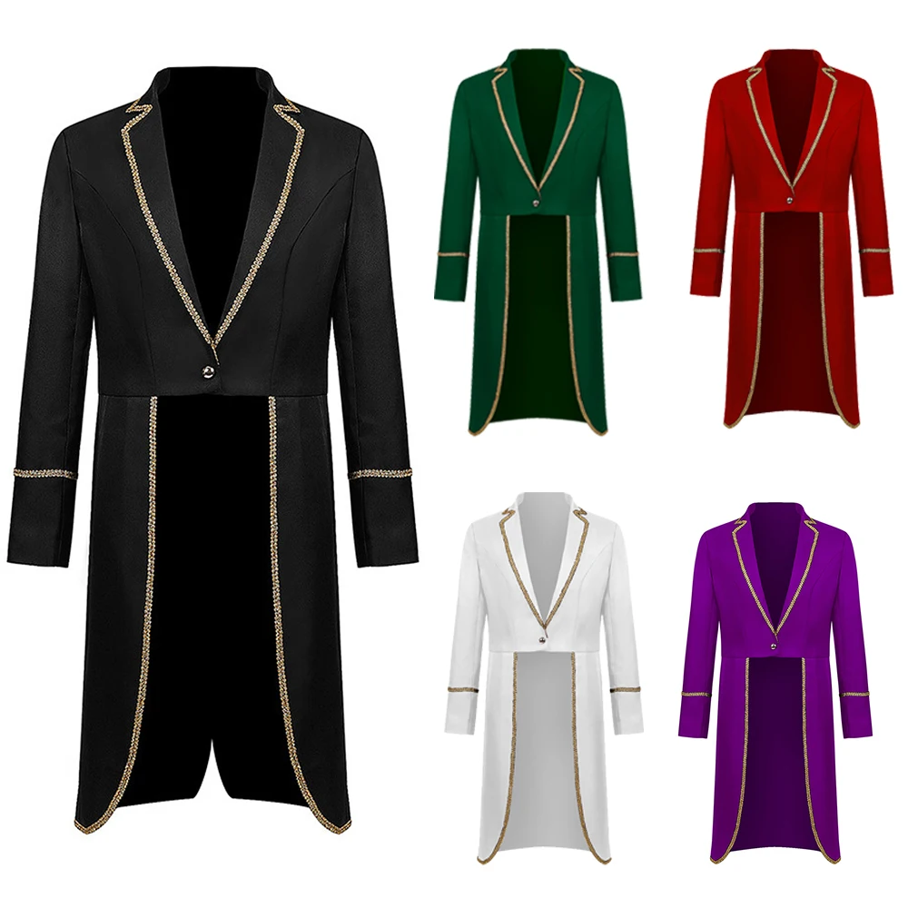 

Vintage Medievale Vittoriano Costume Medium Long Tailcoat Tuxedo Prince Phnom Penh Long Trench Coat Steampunk Halloween for Male
