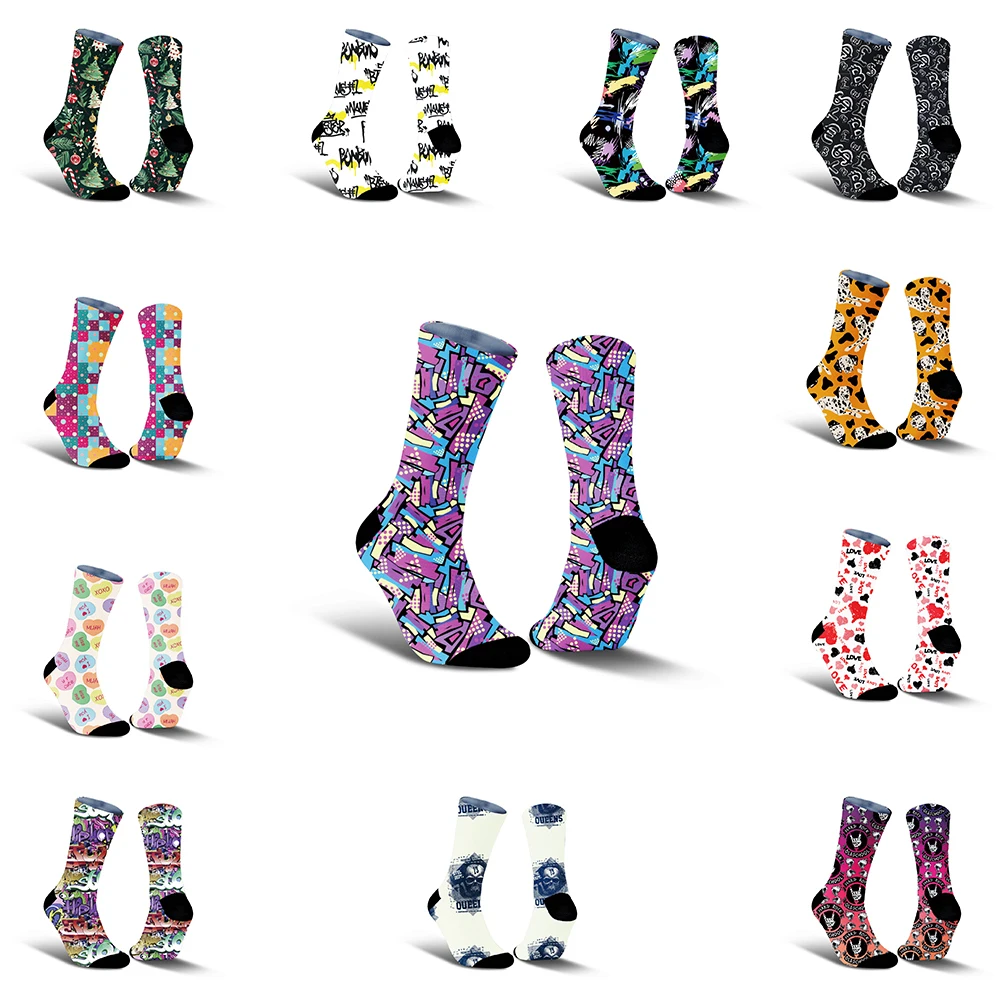 

Spray - Painted Cycling Socks: Unisex, durable fibers, dynamic designs, arch compression, suitable for races