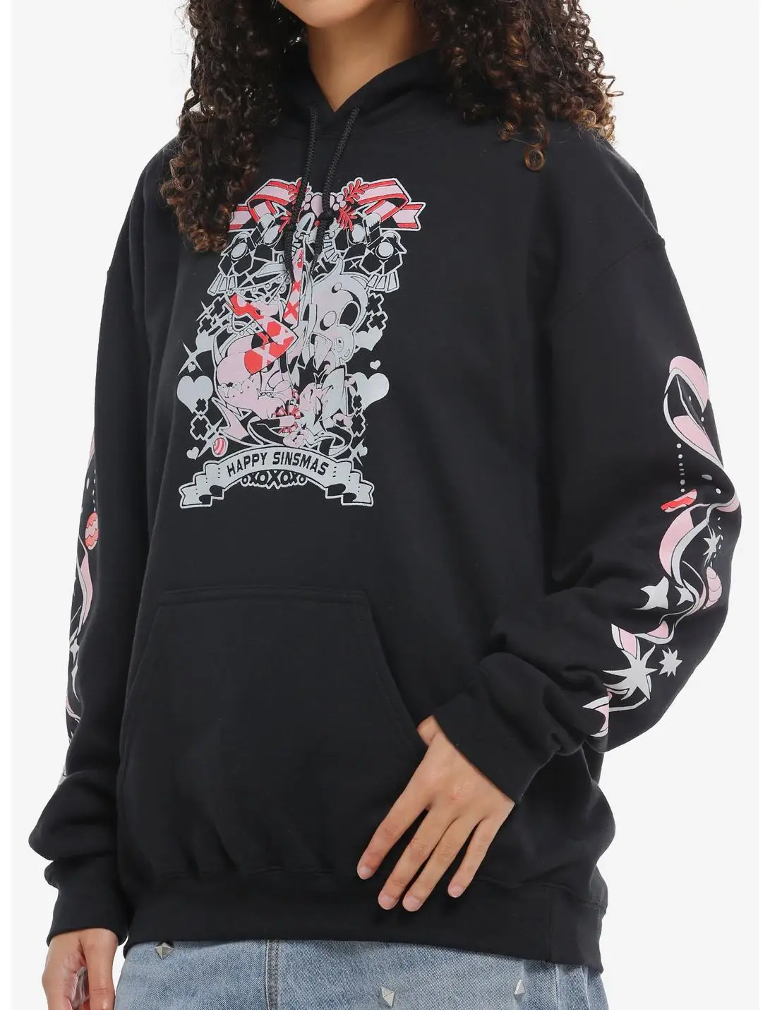 Helluva Boss Verosika Sinsmas sudaderas con capucha películas americanas gráfico de gran tamaño hombres mujeres grueso cálido forro polar ropa masculina femenina