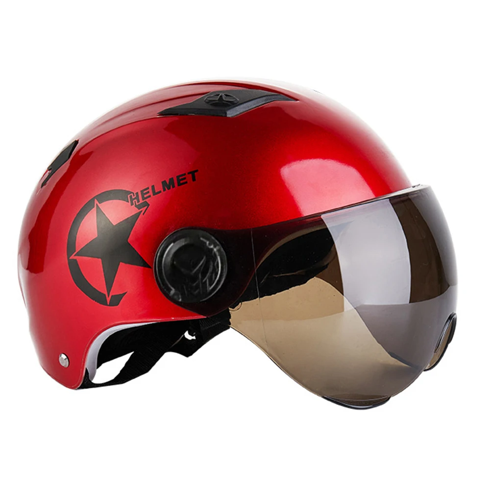 Visiere aperte a doppia lente casco moto Scooter bici auto elettrica anti-uv sicurezza elmetto berretto da bicicletta accessori moto