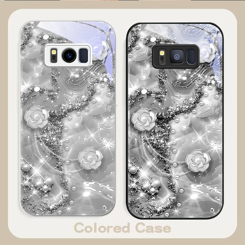

Elegant Decorative Arts For Samsung S22 S8 S9 10 20 Ultra S21 Pro S22 Plus S23 FE S24 Ultra S25 Edge S25Ultra Glass Phone Case