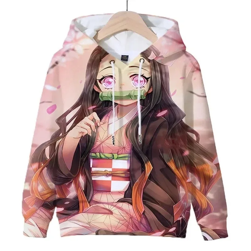 2025 Herfst Mode 3D Demon Killer Kamado Nezuko Hoodie Gedrukt Sportkleding Kleding Trui Lange Mouwen Mannen en Vrouwen