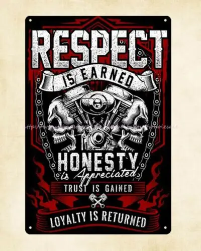 plaque metal wall hanging firefighter respect is earned metal tin sign