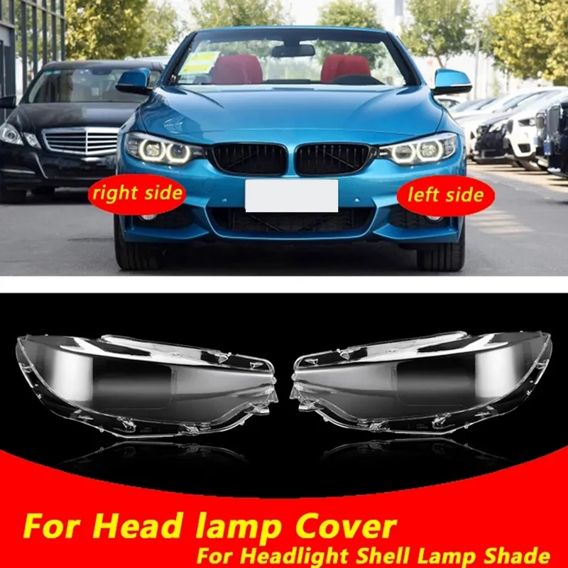 Left Side Car Headlight Lens Cover Headlamp Shade Shell For BMW 4 Series M3 M4 F32 F33 F36 F80 F82 2018-2020 Lampcover Car Parts