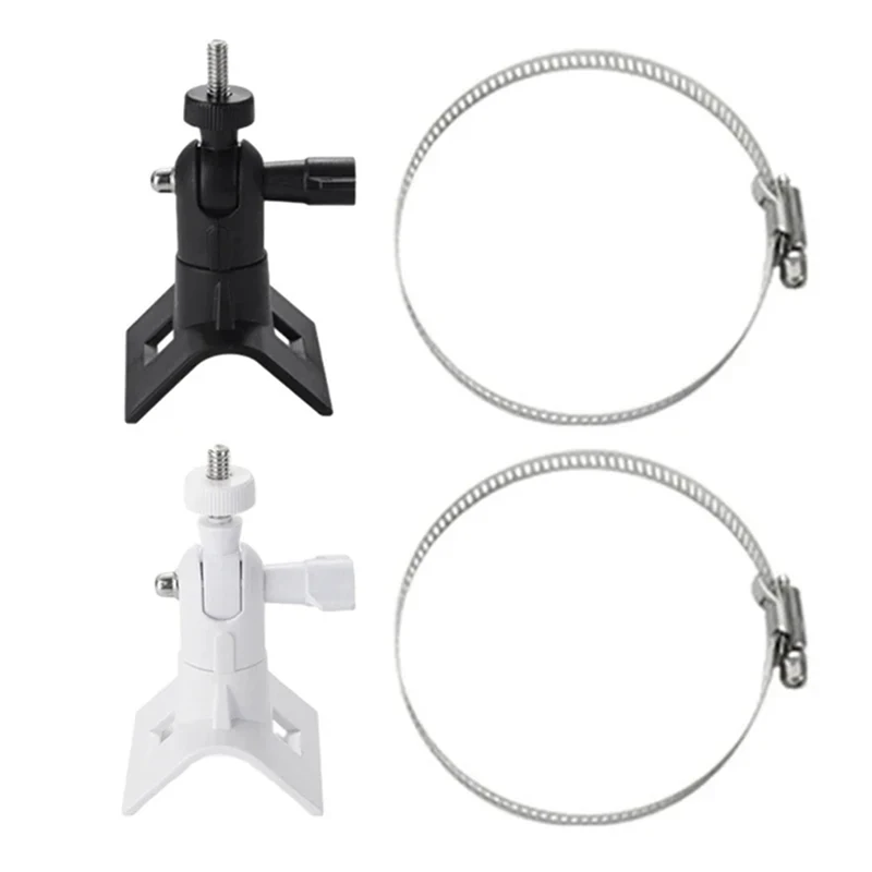 Adjustable Stainless Steel Hose Clamp Hoop Pipe Poles Mount Bracket Worm Gear For Security Camera Accessories