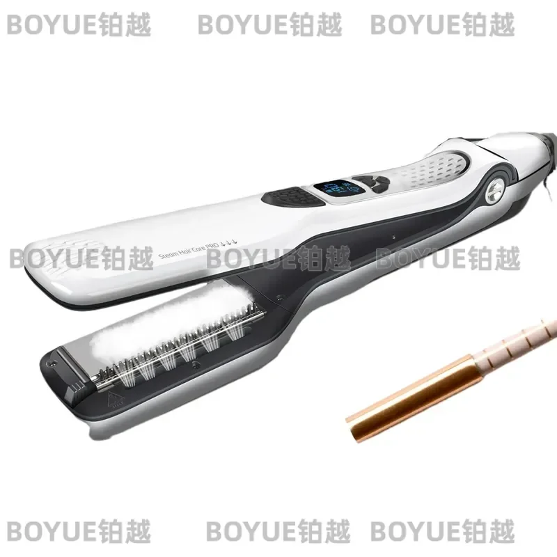 Professional Hair Straightener Heating Hot Hair Combs Dual Voltage Titanium Curling Iron Steam Flat Iron Hair Wide Plates