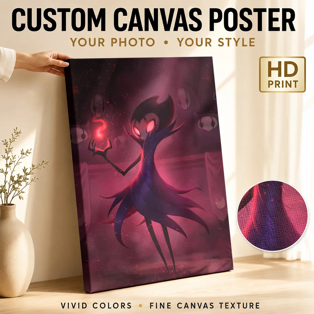 Grimm From Hollow Knight Fan Art Canvas Posters Gothic Style Wall Decor With Customized Photo For Games Room Ideal Birthday Gift