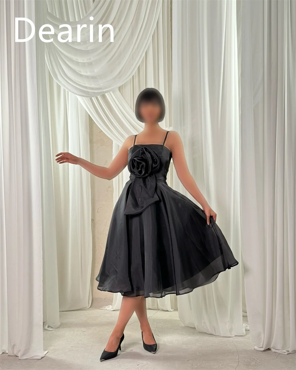 Customized Saudi Arabia Dearin Shoulder Girdle A-line Ankle Length Skirts Tulle Bespoke Occasion Dresses Formal Gown Prom Evenin