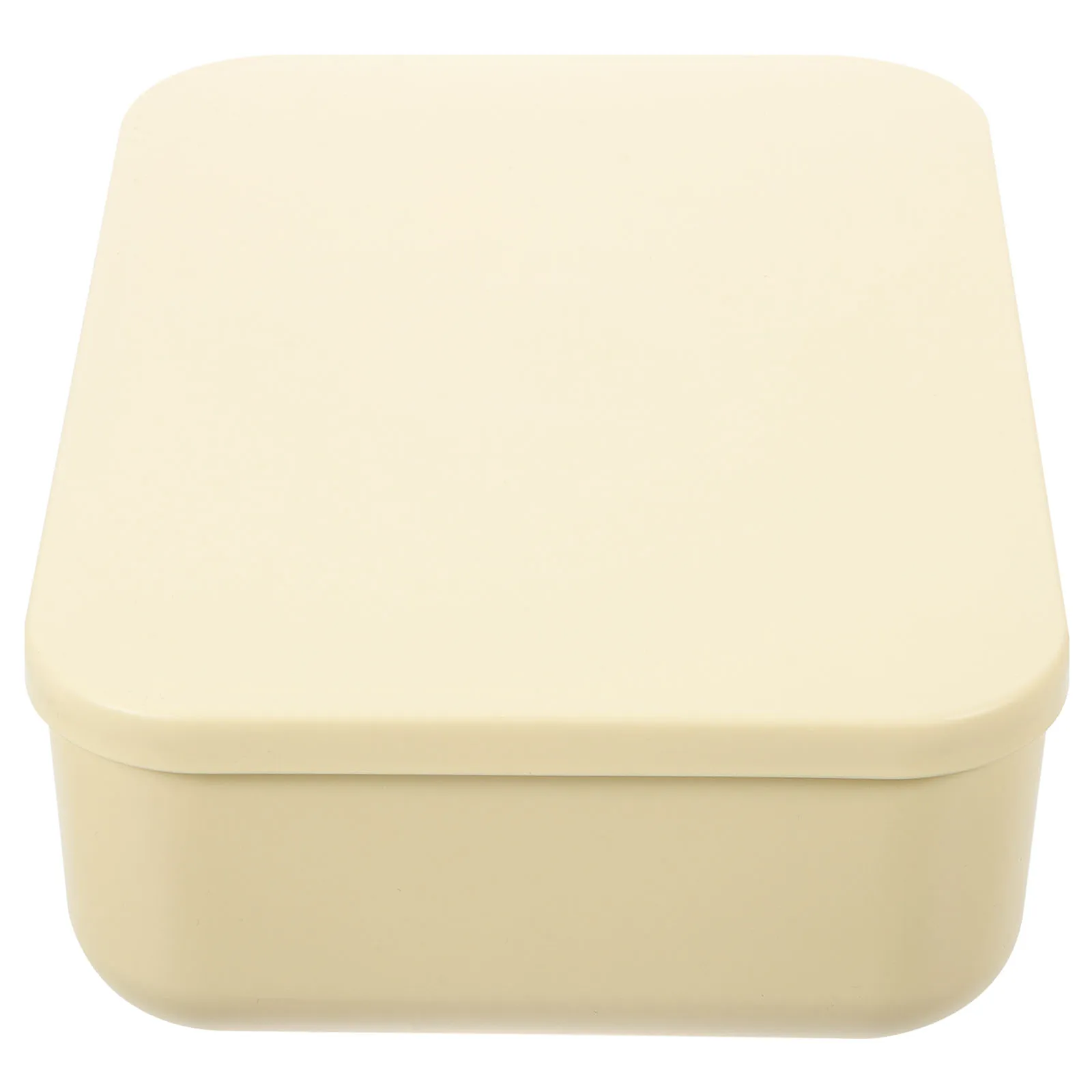 

Plastic Storage Box with Lid Large Capacity Cream Yellow Flat Medium Size Home Office Desk Organizer Stationery Clothes Bins