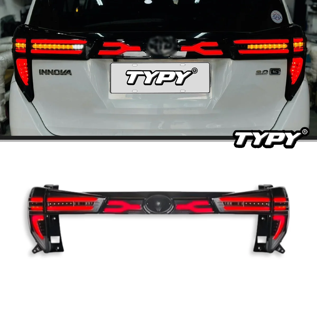 

Автомобильные фары TYPY для Toyota lnnova, задний фонарь 2016-2022, обновление, модифицированный для нового DRL, динамический указатель поворота, светодиодный задний фонарь, авто