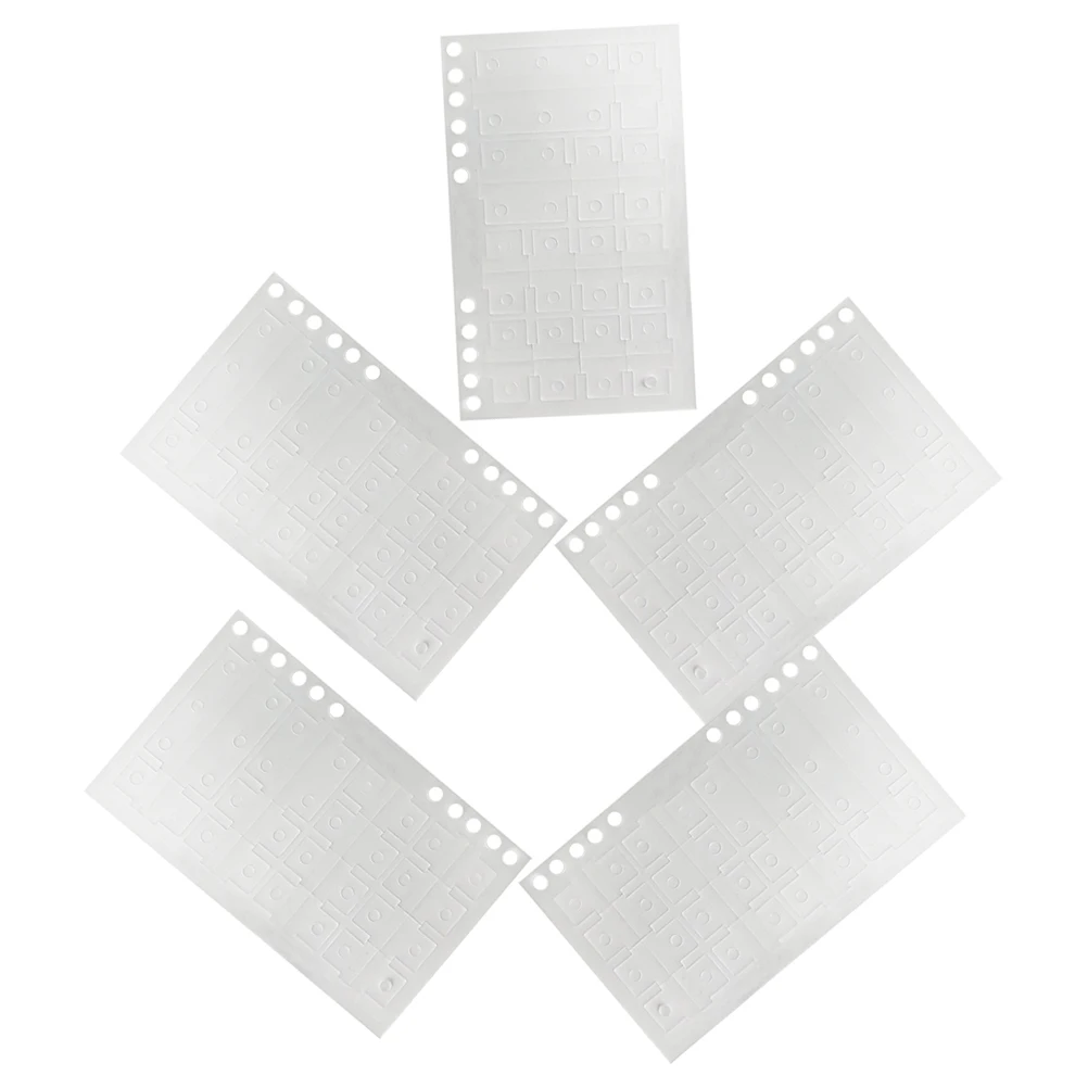 

5 Sheets Loose Leaf Tabs Stickers Self Adhesive Index Bookmarks Compatible Notebook Sizes PVC Material Sticky Annotation