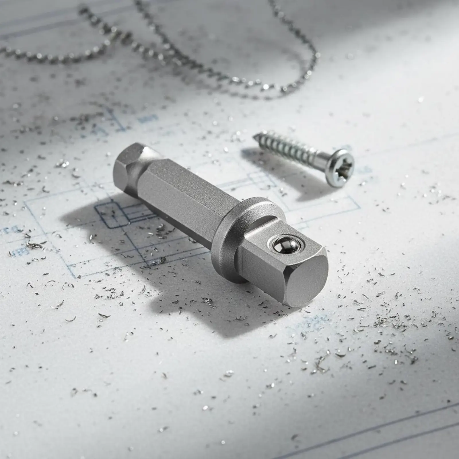 

Hex to Square Drive Adapter Rust Protection Quick Release Socket Converter Hex Shank Power Driver Adapter Secure Locking