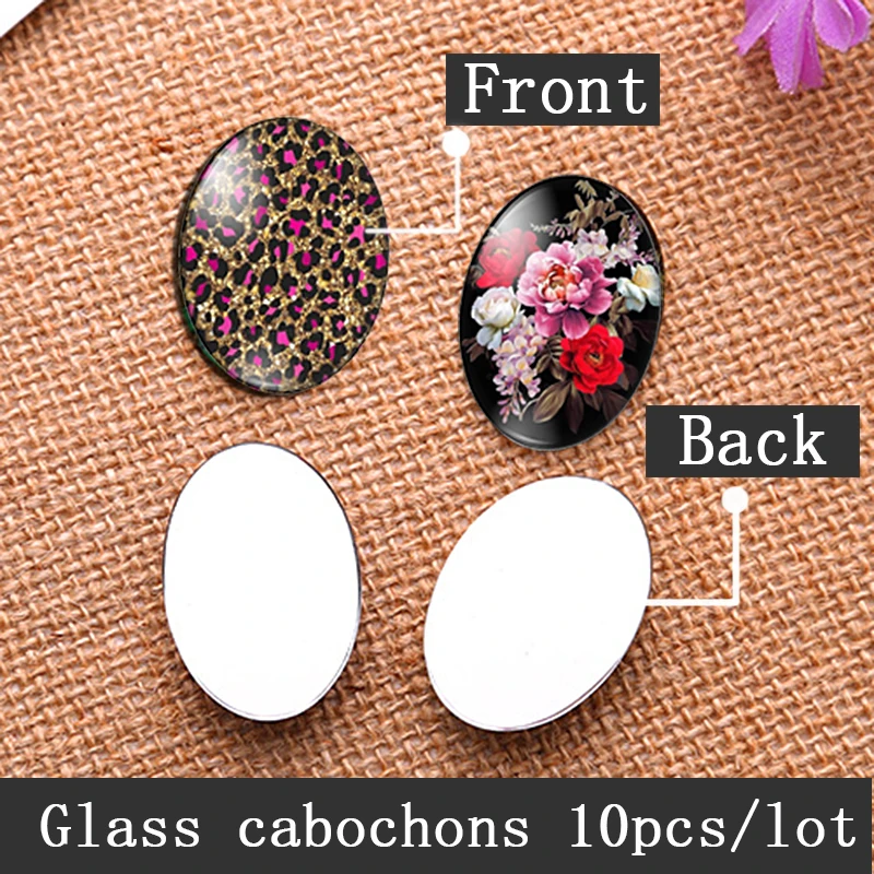 New Fashion Flower Girls Art Paintings Mix 13x18mm/18x25mm/30x40mm Oval photo glass cabochon demo flat back Making findings