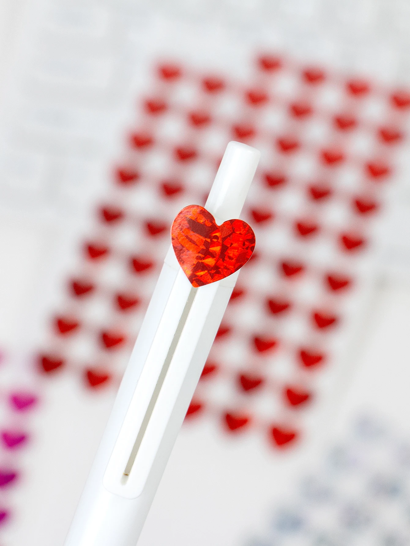 10 Blatt kleine Herz-Aufkleber, glitzernde, glänzende Valentinstag-Aufkleber in Rotgold und Silber für Kinder, Klassenzimmer-Belohnung, Umschläge, DIY-Dekoration – Detail 7
