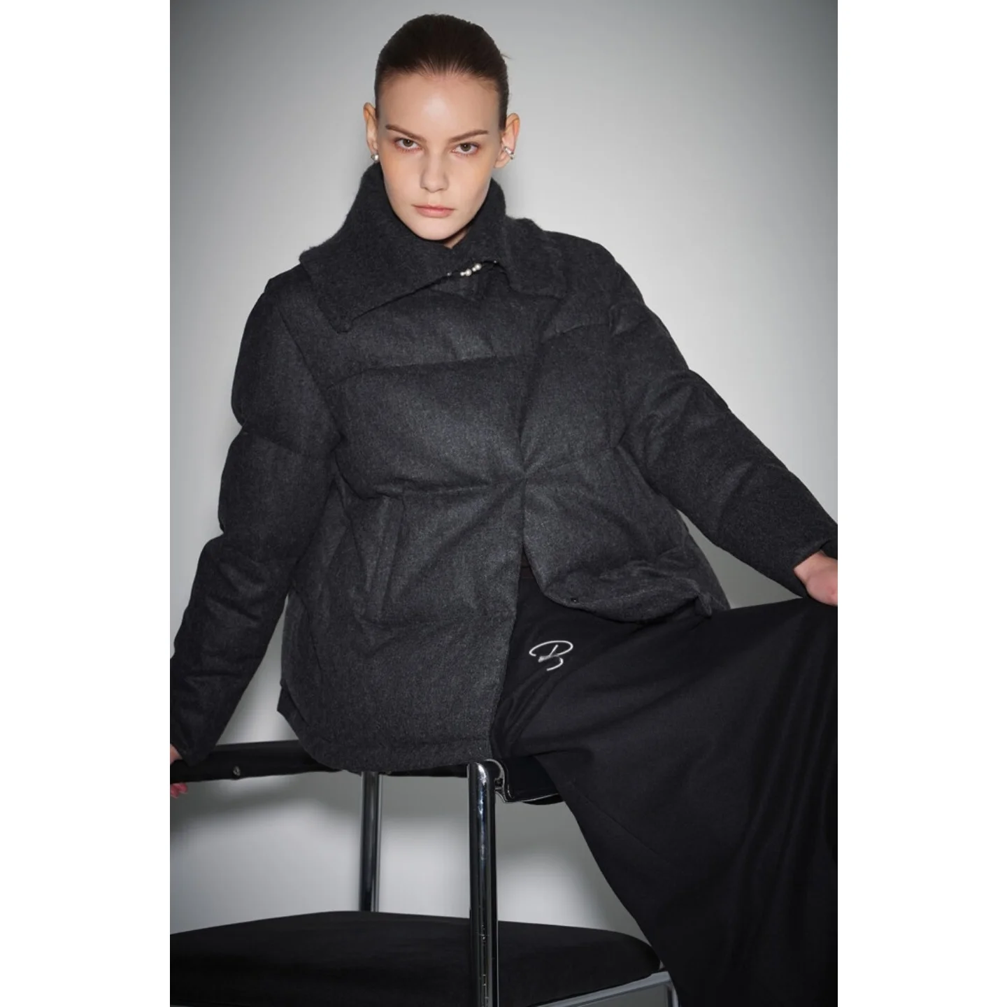 

Thiened гусиный пух Jaet, корейское тканевое пальто с цветочным узором и воротником-стойкой в стиле пэчворк, длинное тепе пальто све