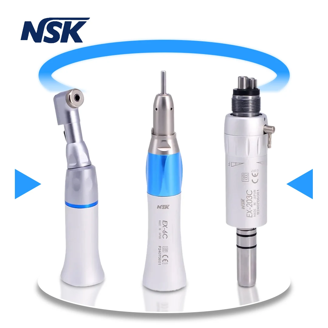 

NSK EC EX-6CEX-203C Dental 1:1 Direct Drive Contra Angle Low Speed Handpiece Dentistry Against Contra Angle Polishing Tools