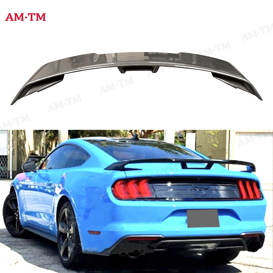 

350 Style Carbon Fiber Spoiler For Ford Mustang GT 2015-2021 Rear Wing Auto Racing Car Styling Tail Lip Wing Car Trunk Diverter