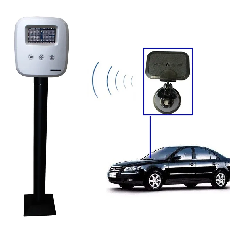 Long range 433mhz card reader license plate recognition system parking fee entrance gate integrated machine