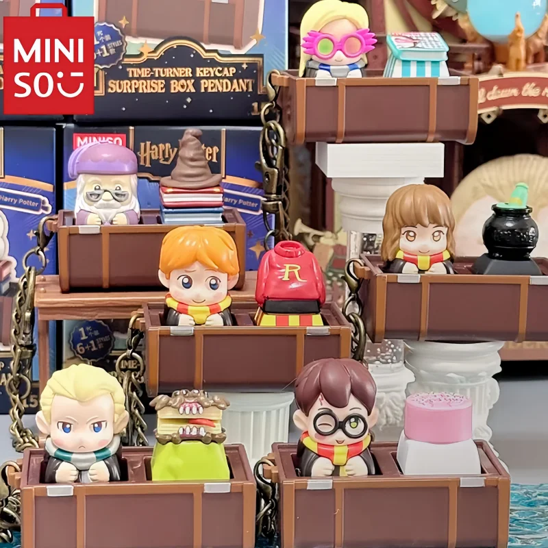 Miniso-caja sorpresa de la serie Time-Turner de Harry Potter, adorno colgante genuino de marca compartida, caja ciega de moda, regalo práctico