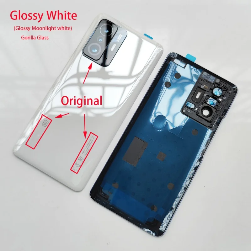 Mi 11t Glass For Xiaomi 11T Pro Battery Cover 11T Replacement Rear Housing Door With Adhesive   Camera Lens