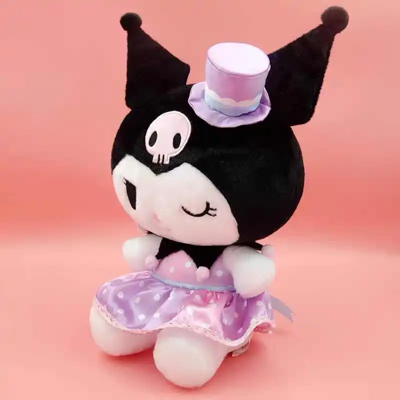 Sanrio Kuromi Plush Toy Character Top Hat Version Plush Role Play Doll Memorial Gift