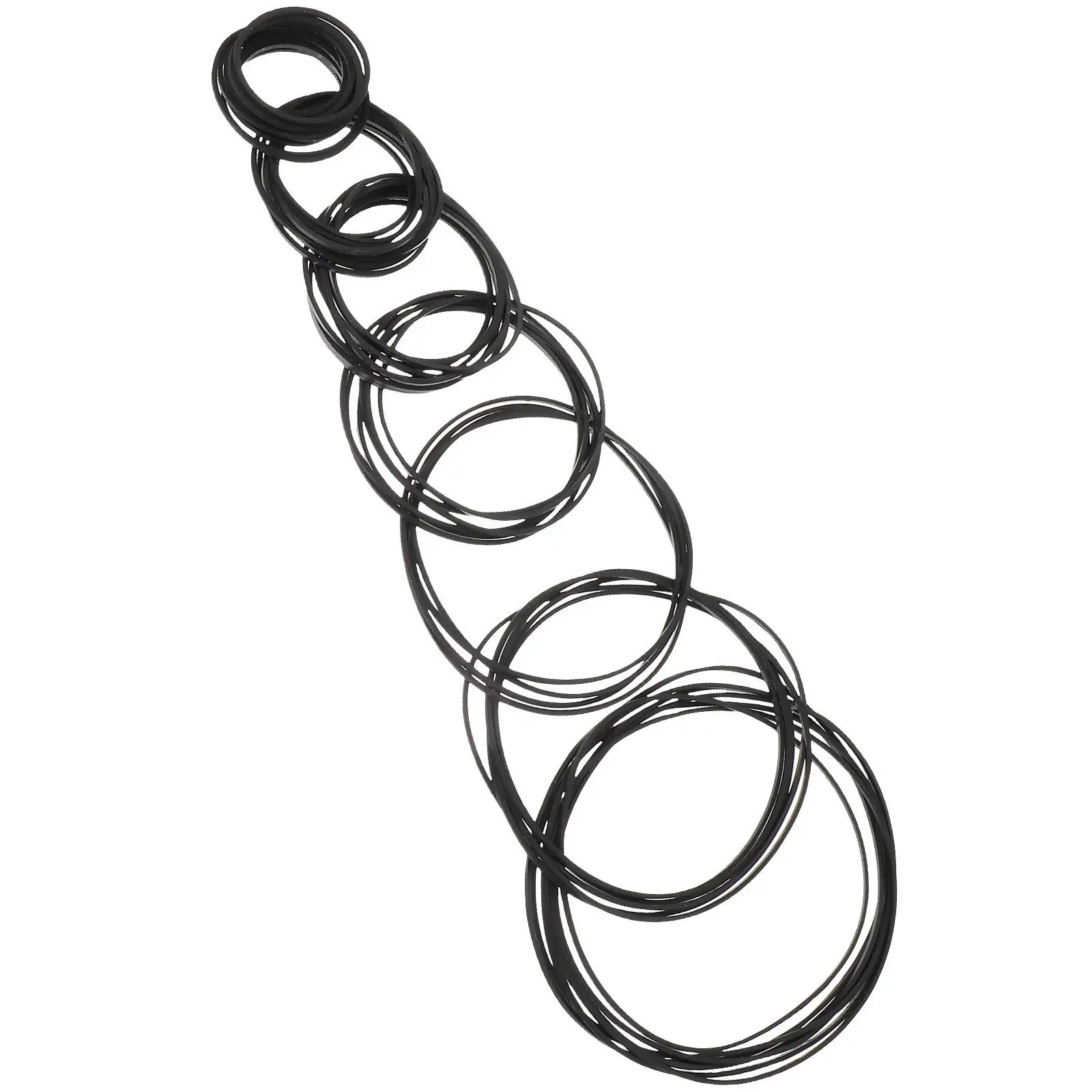 

50 Pcs Cassette Recorder Belts Rubber Square 1mm Folded 40 135mm Mixed Tape Players Belts for Repair DJs Accessories