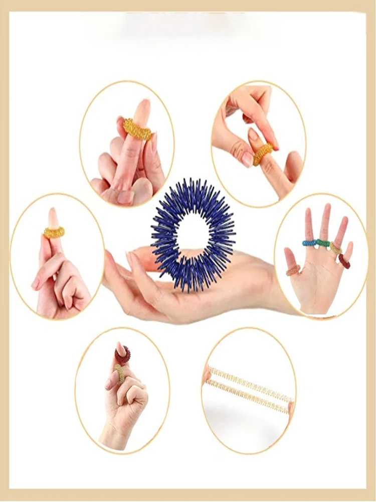 10/20/30/50 Stück Mini-Feder-Entspannungs-Fingermassagering, Fingermassagegerät, Entspannungsring, Massagering, Entspannungsspielzeug – Detail 8