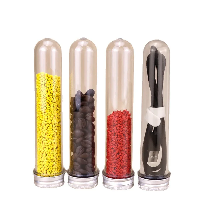 3PCS 30ml transparent cylindrical pet tube Empty bottle mask powder paste capsule candy stationery plastic bottles